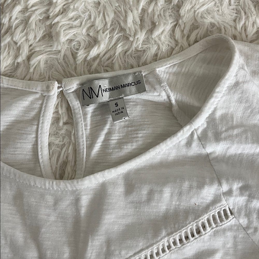 Neiman Marcus Embroidered Boho Floral Blouse | Western Chic Top Small - Picture 4 of 4